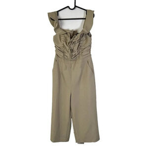 Lavish Alice Women’s Jumpsuit Size 8 Beige Wide Leg Business Formal Occassion‎